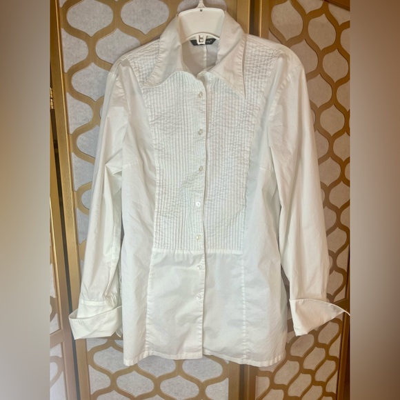 Samuel Dong White Button Down Shirt. Sz M - Picture 1 of 8